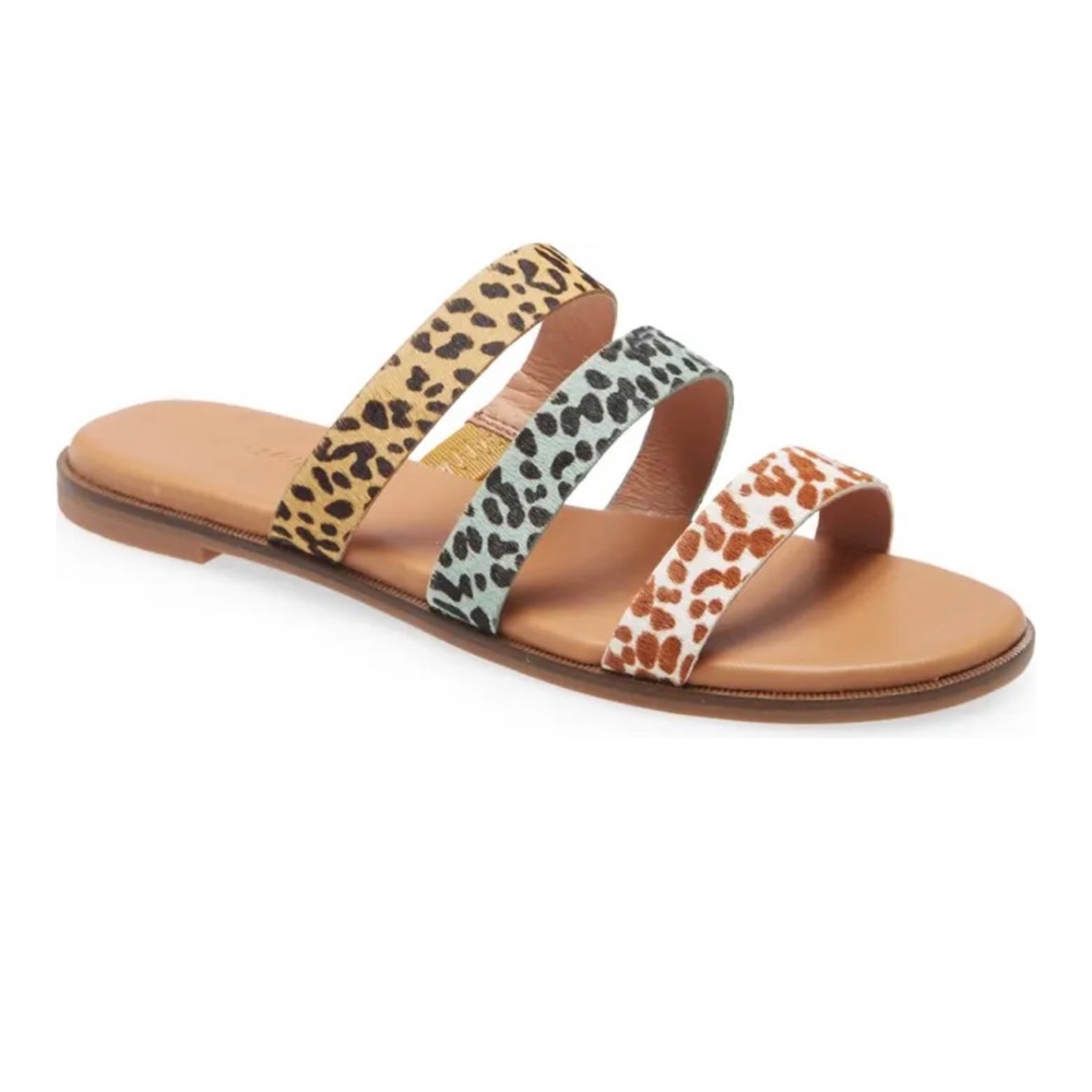 MADEWELL The Ilana Colorblock Slide Sandal-Size 9
